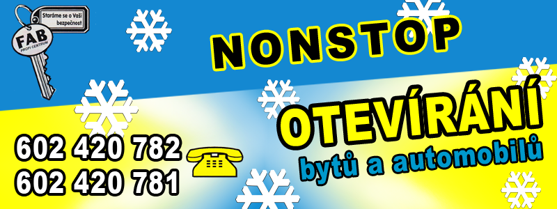 NONSTOP otevírání bytů a automobilů